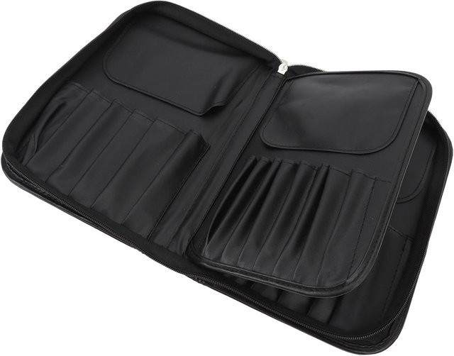 Koogeelife Make-up Pinsel Organizer Tasche, Schwarz, Faltbar - Bild 1
