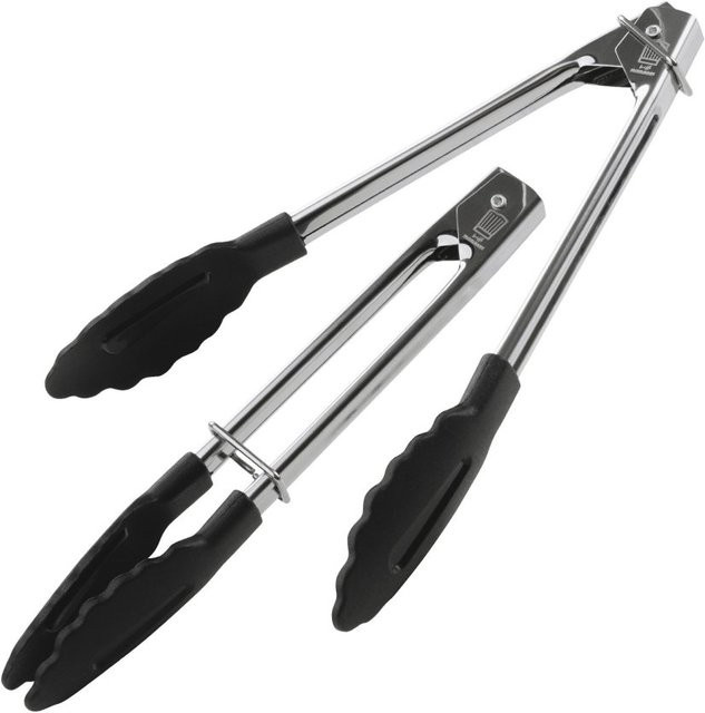Fackelmann Servierzangen mini aus Edelstahl in Schwarz, 2 Stück, Länge: 18 cm - Bild 1