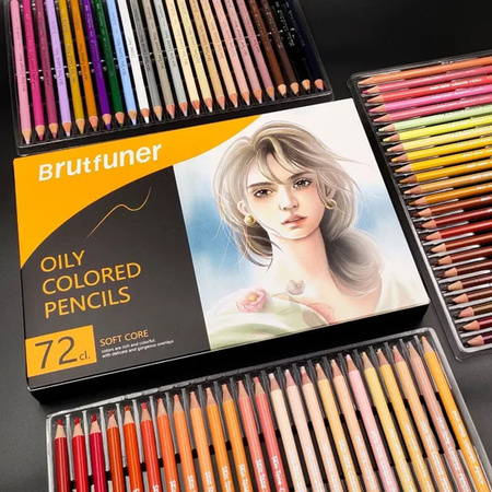 Brutfuner Buntstifte Set mit weichem Öl-Kern für Skizzen und Zeichnungen, mehrfarbig