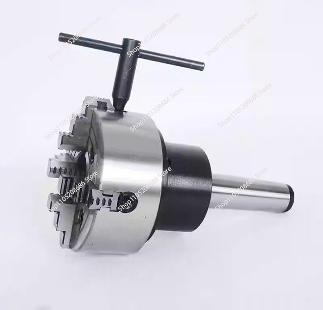 Drehfutterflansch für Schleifmaschinen und Drehmaschinen mit 3 oder 4 Backen in Silber, passend für MT2 MT3 MT4 MT5, Durchmesser: 100 mm, 125 mm, 160 mm oder 200 mm - Bild 1