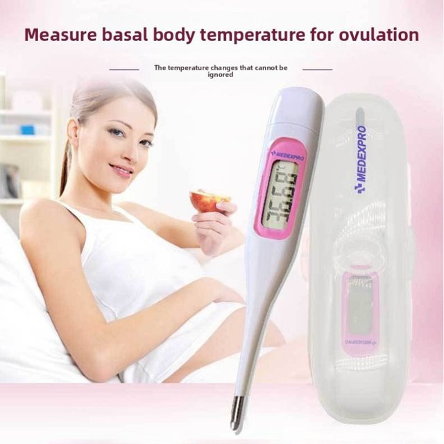Hartkopf Digitalthermometer für Achsel- und Mundbereich in Weiß zur Ovulationserkennung, wasserdicht, Celsius/Fahrenheit - Bild 1