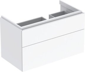 Geberit Waschtischunterschrank Xeno2 in Weiß, Wandhängend, mit LED-Beleuchtung und Schubladen, B/T/H: 88 x 53 x 46,2 cm - Bild 1