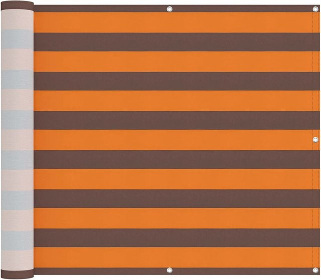 vidaXL Balkonsichtschutz aus Oxford-Stoff in Orange und Braun, Breite: 100 cm, Länge: 700 cm - Bild 1