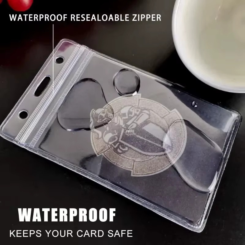 Transparente Schutzhülle aus Vinyl-Kunststoff für Ausweise, Bankkarten und Kreditkarten, wasserdichter Ausweishalter - Bild 2