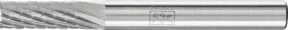 PFERD TOOLS Hartmetall Frässtift Zylinder ZYAS stirnverzahnt, Farbe: Silber, Durchmesser: 6 mm, Länge: 16 mm, Schaft-Durchmesser: 6 mm, Körnung: mittel fein - Bild 1