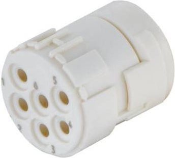 HARTING M23 Einsatz 09151063101 in Weiß mit 6 Polen aus Kunststoff - Bild 1