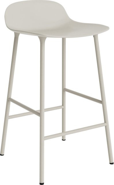 Normann Copenhagen Form Barstuhl mit Metallgestell in Weiß im skandinavischen Design - Bild 1