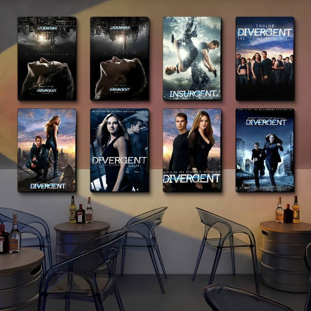 Divergent Movie Vintage Poster Aufkleber aus Kraftpapier in Multicolour für deine DIY Raumdekoration - Bild 1