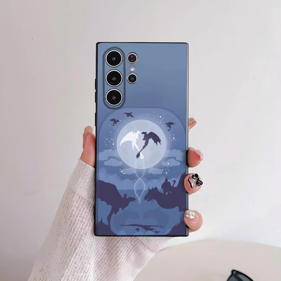 How To T-Train Your D-Dragons Handyhülle für Samsung Galaxy S21 S22 S23 S24 S25 FE Plus Ultra in Blau aus weichem TPU - Bild 2