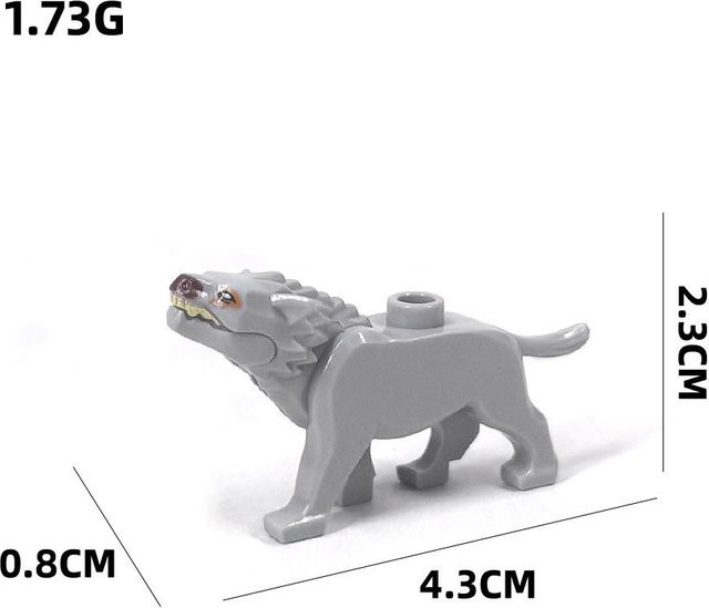 ixBricks Mittelalterlicher Bauernhof Wolf Tier Bausteine Set 1-teiliges Set - Bild 1