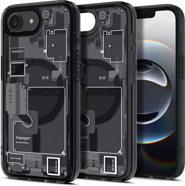 Spigen Ultra Hybrid Zero One MagSafe Schutzhülle für Apple iPhone 17e und iPhone 16e, Schwarz/Transparent - Bild 1