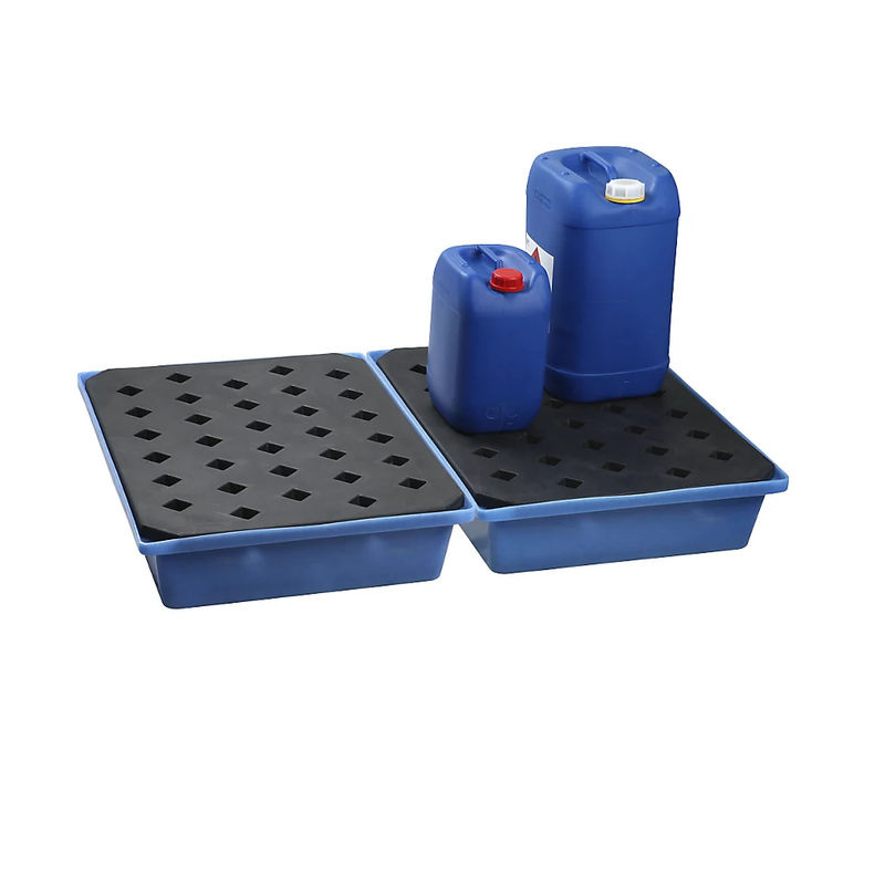 Emtez PE-Auffangwanne mit Rost für Kleingebinde in Blau, B/T/H: 80 x 60,5 x 17 cm, 43 Liter - Bild 2