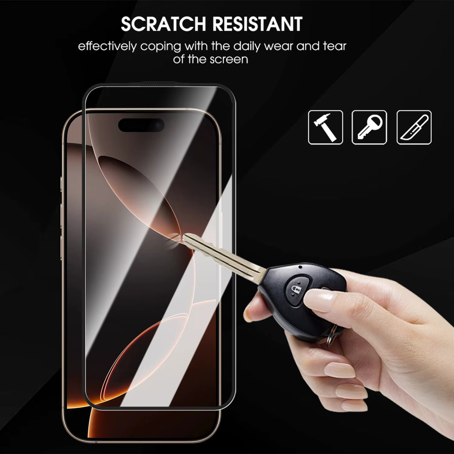 2 Stück basix Displayschutzfolien aus gehärtetem 9H Glas für iPhone 17, iPhone 17 ProMax, iPhone 17 Air und iPhone 17 Pro, transparent, inklusive staubfreier Installationsbox - Bild 3