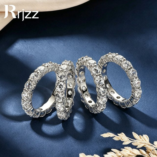 Rrjzz Verlobungsring Moissanit, Silber, Damen - Bild 1