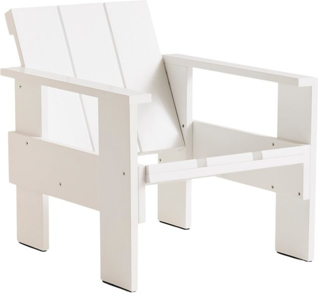 HAY Crate Lounge Chair aus lackiertem Kiefernholz in Weiß - Bild 1
