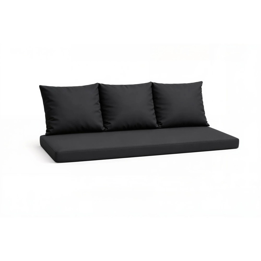 Setgarden Mix-Techno Gartenkissen für Polyrattan Möbel, 1tlg. Schwarz, B/T/H: 150 x 60 x 50 cm - Bild 2