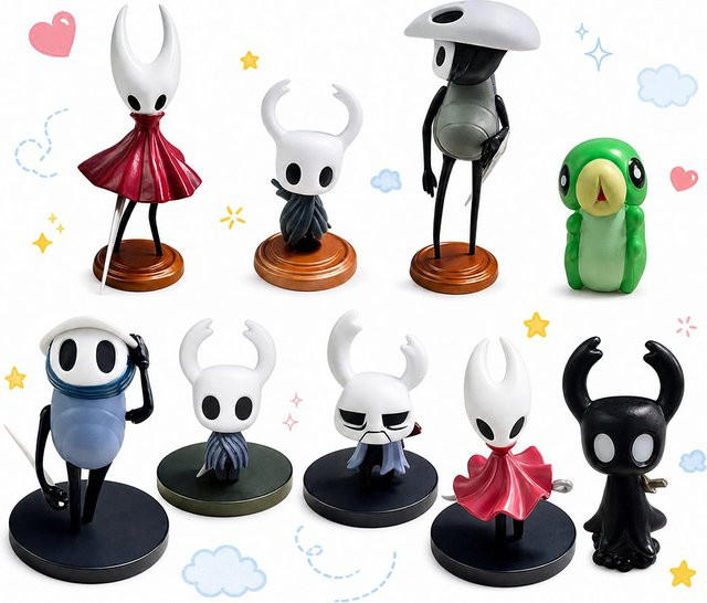 Bandai Hollow Knight Spielfiguren-Set, PVC-Actionfiguren, Hornet, Quirrel & Grub - Bild 1