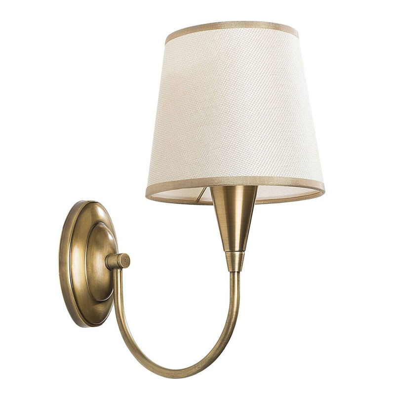 Opviq Wandleuchte Pardo in Bronze aus Metall und Stoff mit E27 Fassung, Breite: 28 cm, Höhe: 31 cm, Tiefe: 28 cm - Bild 2