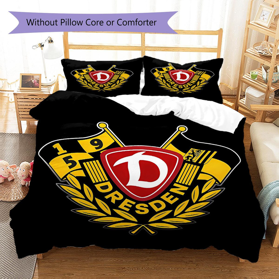 SG Dynamo Dresden Muster Bettwäsche Set mit Reißverschluss, Multicolor, B/H: 260 x 240 cm, inklusive 1 Bettbezug und 2 Kissenbezügen - Bild 3