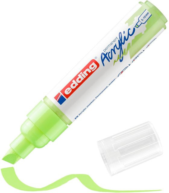 edding 5000 Acrylmarker Breit in Pastell-Grün mit Keilspitze für permanente Ergebnisse - Bild 1