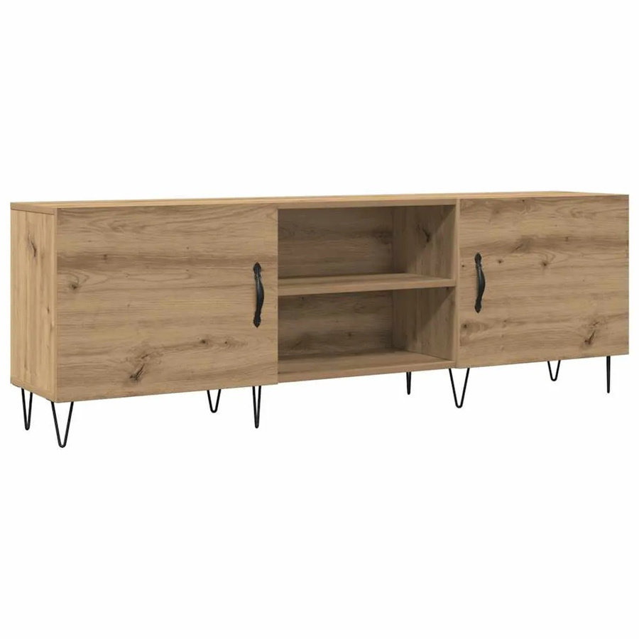 vidaXL TV-Schrank Artisan-Eiche in Braun aus Holzwerkstoff, B/T/H: 150 x 30 x 50 cm - Bild 2