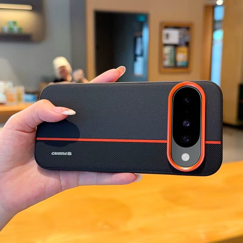 Modische Hartschalenhülle aus PU-Leder für Google Pixel 9 Pro XL, Google Pixel 9, 9 Pro und 9A in Weiß - Bild 2