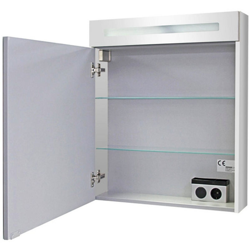 Fackelmann Spiegelschrank B.Clever Weiß Matt mit LED-Beleuchtung und Softclose-Türen B/H/T: 60 x 71 x 15,8 cm - Bild 4