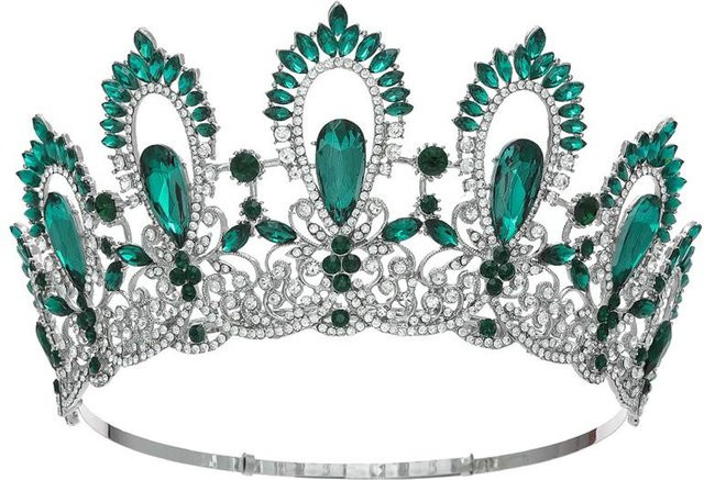 YIRAN Jewelry Diadem, Kristall, Silber, Damen - Bild 1