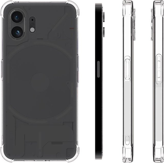Stoßfeste Silikon Hülle für Nothing Phone 1, 2, 3, 2A Plus und 3A Pro, transparentes TPU-Design mit Luftkissen-Schutz - Bild 1