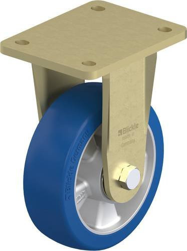Blickle Bockrolle BS-ALBS 150K in Blau und Silber, Rad-Durchmesser: 150 mm, Tragfähigkeit: 500 kg - Bild 1