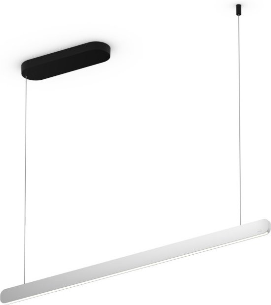 Occhio Mito linear volo 100 up LED-Pendelleuchte in Schwarz matt mit silbernem Kopf, dimmbar mit Occhio air Modul und x-tra warmem LED-Licht (2200K - 3500K) - Bild 1