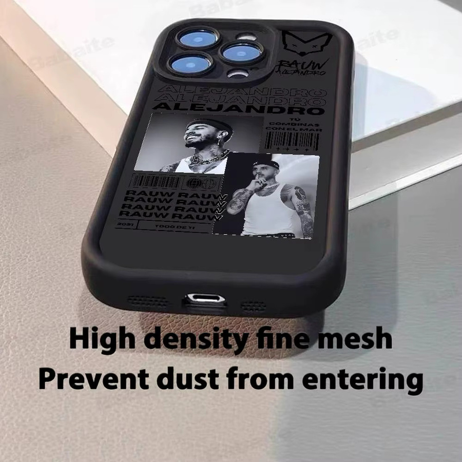 Epc Music R-Rauw Alejandro Handyhülle für iPhone 11 bis 17 Pro Max Plus, schwarz, weiche und stoßfeste Abdeckung - Bild 2