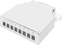 Digitus Hutschienen Spleißbox für 8 LC/DX Kupplungen in Weiß - Bild 1
