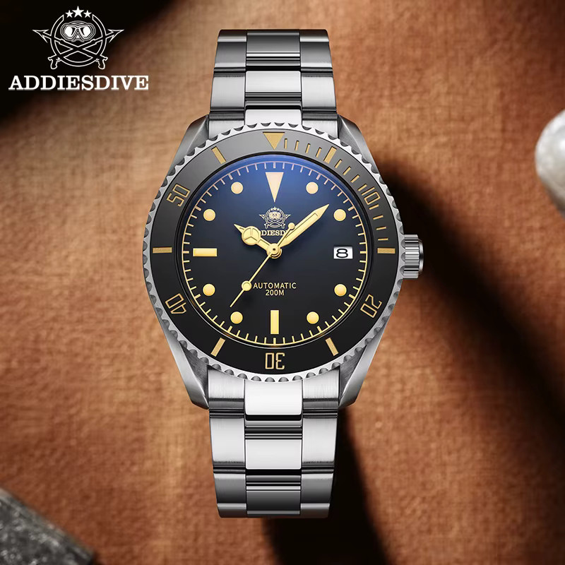 ADDIESDIVE Armbanduhr Automatik, Edelstahl, schwarz, Herren - Bild 4