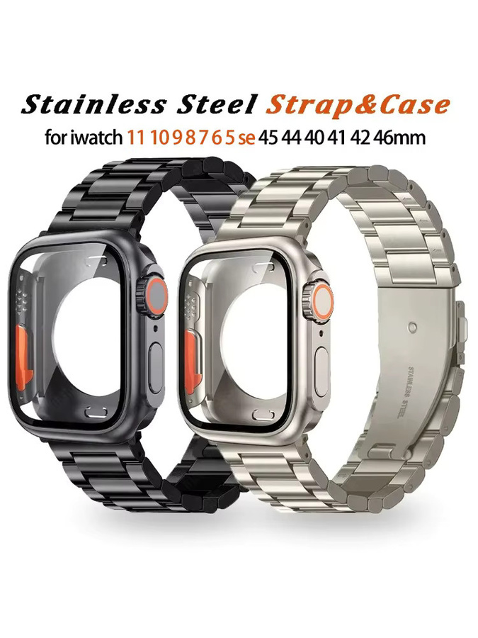 CAOWTAN Uhrenarmband Edelstahl, Silber, Unisex - Bild 4