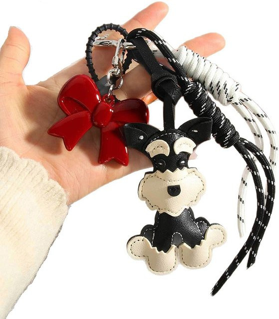 Yogodlns Schlüsselanhänger, Schnauzer, PU-Leder, Damen - Bild 1