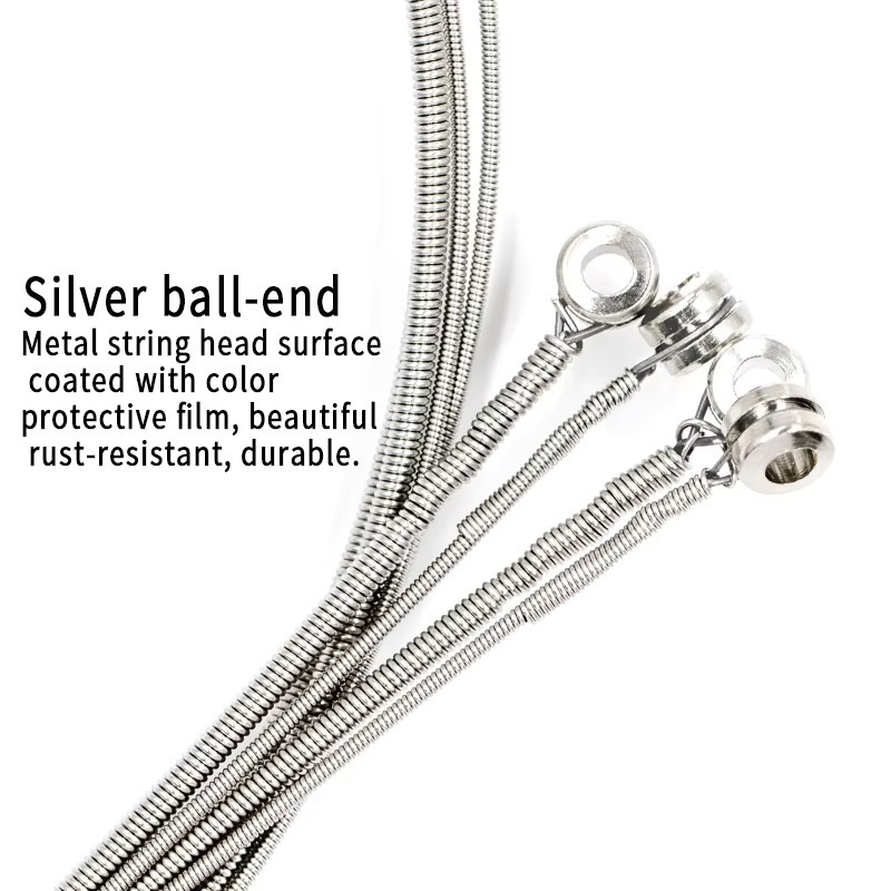 Orphee Basssaiten aus Nickellegierung für 4/5/6 Saiten, Farbe: Silber - Bild 2