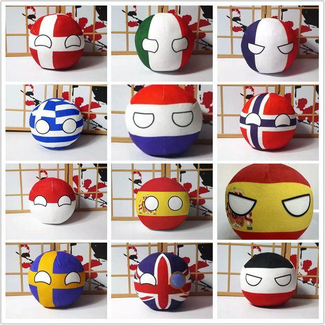 Tomoontoy Countryballs Plüschpuppe, Gefülltes Kissen, Bunt / Mehrfarbig - Bild 1