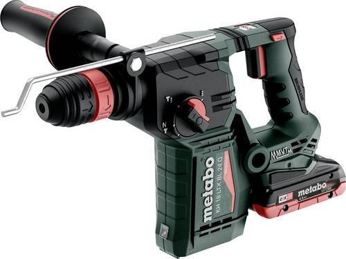 Metabo Akku-Kombihammer KH 18 LTX BL 24 Q SDS-Plus in Grün mit 18V 2x4Ah LiHD Akkus und ASC 55 Ladegerät sowie metaBOX 165 L Koffer - Bild 1