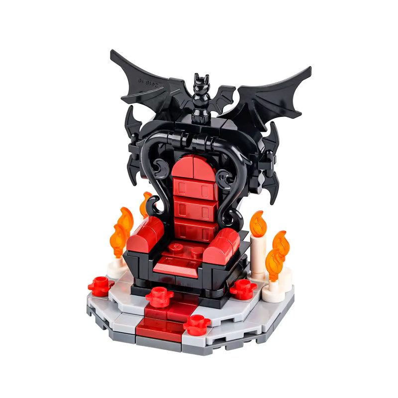 BRICKPANDA MOC Halloween Skelett Horde Bausteine Set Dunkles Schloss mit Vampirthron DIY Mittelalterliche Ziegel Fantasy Sammlerstück aus Kunststoff - Bild 2