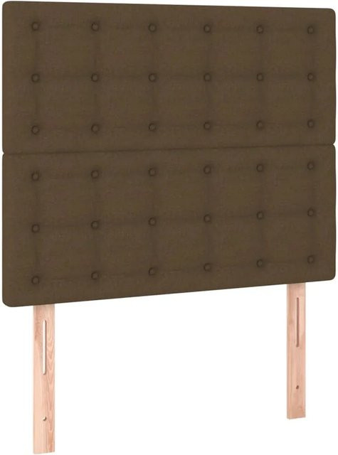 vidaXL LED Kopfteil Dunkelbraun mit USB-Ladeport und integrierter Beleuchtung, B/T/H: 128 x 80 x 5 cm - Bild 1
