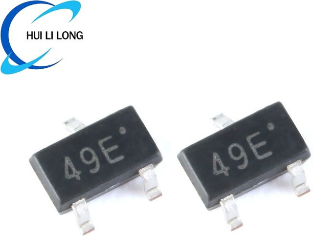 50 Stück Hall-Effekt-Sensor-Schalter SS49E AH49E SOT-23 in Schwarz mit hoher Empfindlichkeit - Bild 1