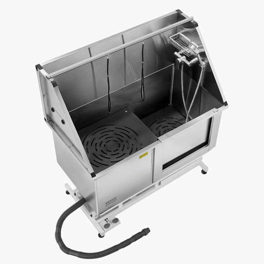 Buying Solutions MB Elektrische Hundepflege-Badewanne aus Edelstahl mit Wasserfilter, Silber, Breite: 127 cm - Bild 3