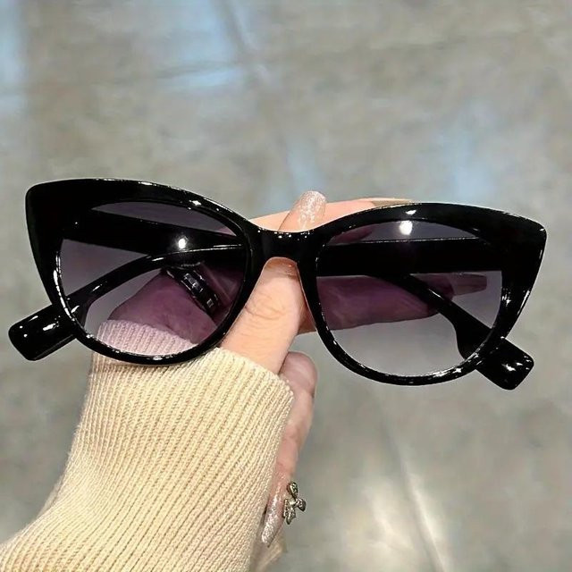 Yiran Sonnenbrille Cat-Eye, Damen, Vollrand, Kunststoff, Schwarz - Bild 1