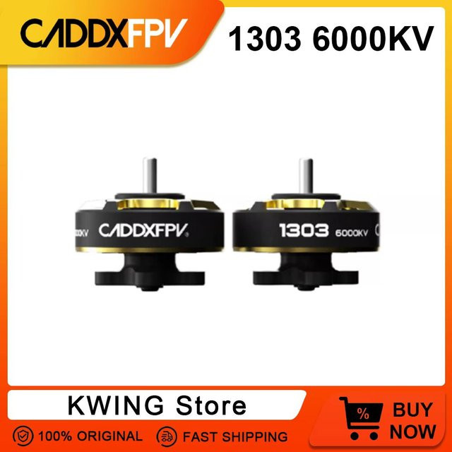 CADDXFPV 1303 6000KV Bürstenlose Motoren in Schwarz für GoFilm 20 2 Zoll FPV Drohnen, 2er-Set - Bild 1