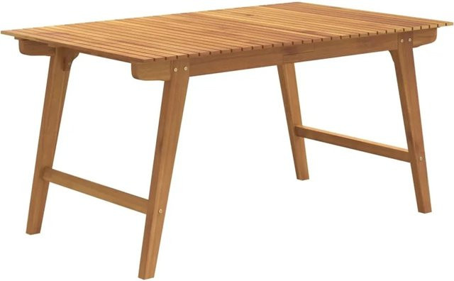 vidaXL Gartentisch aus Akazien-Massivholz in Braun, B/T/H: 150 x 90 x 75 cm - Bild 1