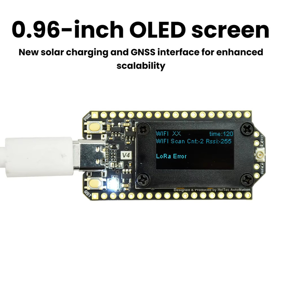 Gaqqee WiFi LoRa 32 V4 ESP32-S3R2 IoT-Entwicklungsboard mit 0,96-Zoll OLED-Bildschirm, Bluetooth und WiFi in Rot und Schwarz - Bild 3