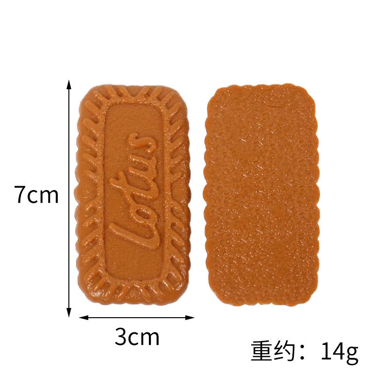 Künstliche Cookies und Gebäckmodelle aus Kunstharz in Braun als Dekoration für Fotografie, Hochzeit und Party - Bild 6