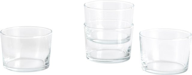 HAY Wasserglas Set aus transparentem Glas, 4er Set, stapelbar - Bild 1