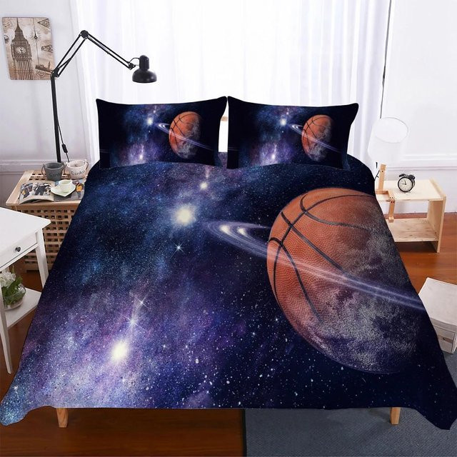 Bettwäscheset Galaxy in Blau, 3-teiliges Set mit Bettbezug, B/H: 135 x 200 cm - Bild 1